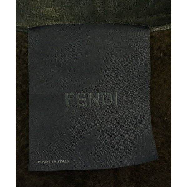 Fendi Coat Black 40 Brown — view 3