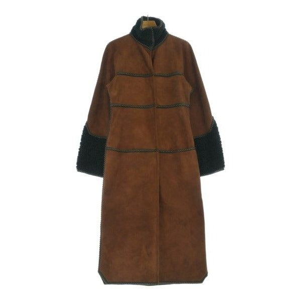 Fendi Coat Black 40 Brown
