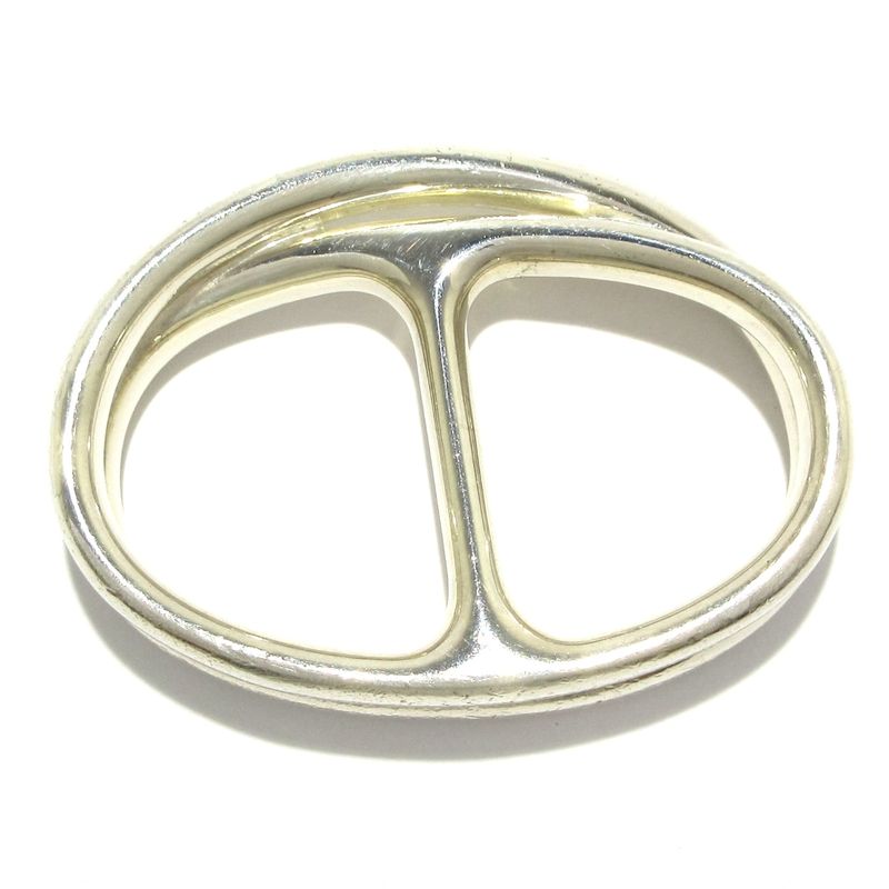 Hermes Ring Double Ring Chaine D'ancre Punk Silver
