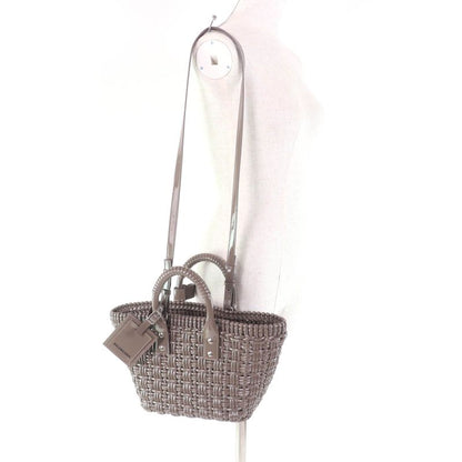 Balenciaga 671342 Bistro XS 2-way Basket Bag With Shoulder Grayish Storage With