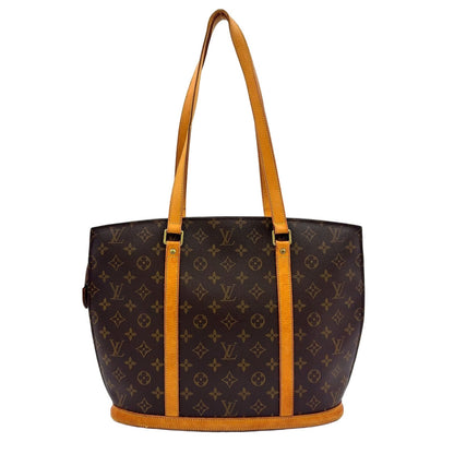 Louis Vuitton Babylon Monogram Leather Brown Tote Gold