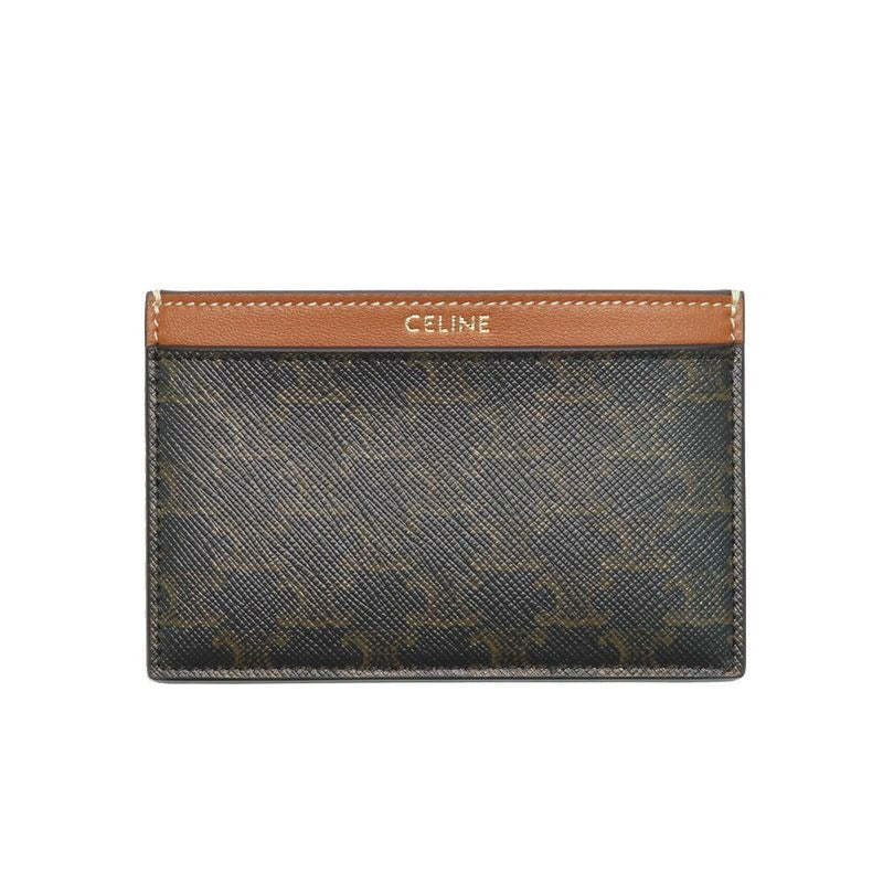 Celine Plain Card Holder Triomphe Tan 10 B702 Bq4