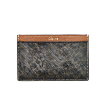 Celine Plain Card Holder Triomphe Tan 10 B702 Bq4