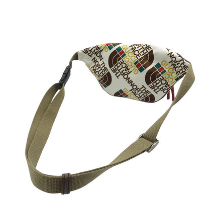 Gucci North Face Collaboration 650299 Nylon Silver Hardware White Multicolor