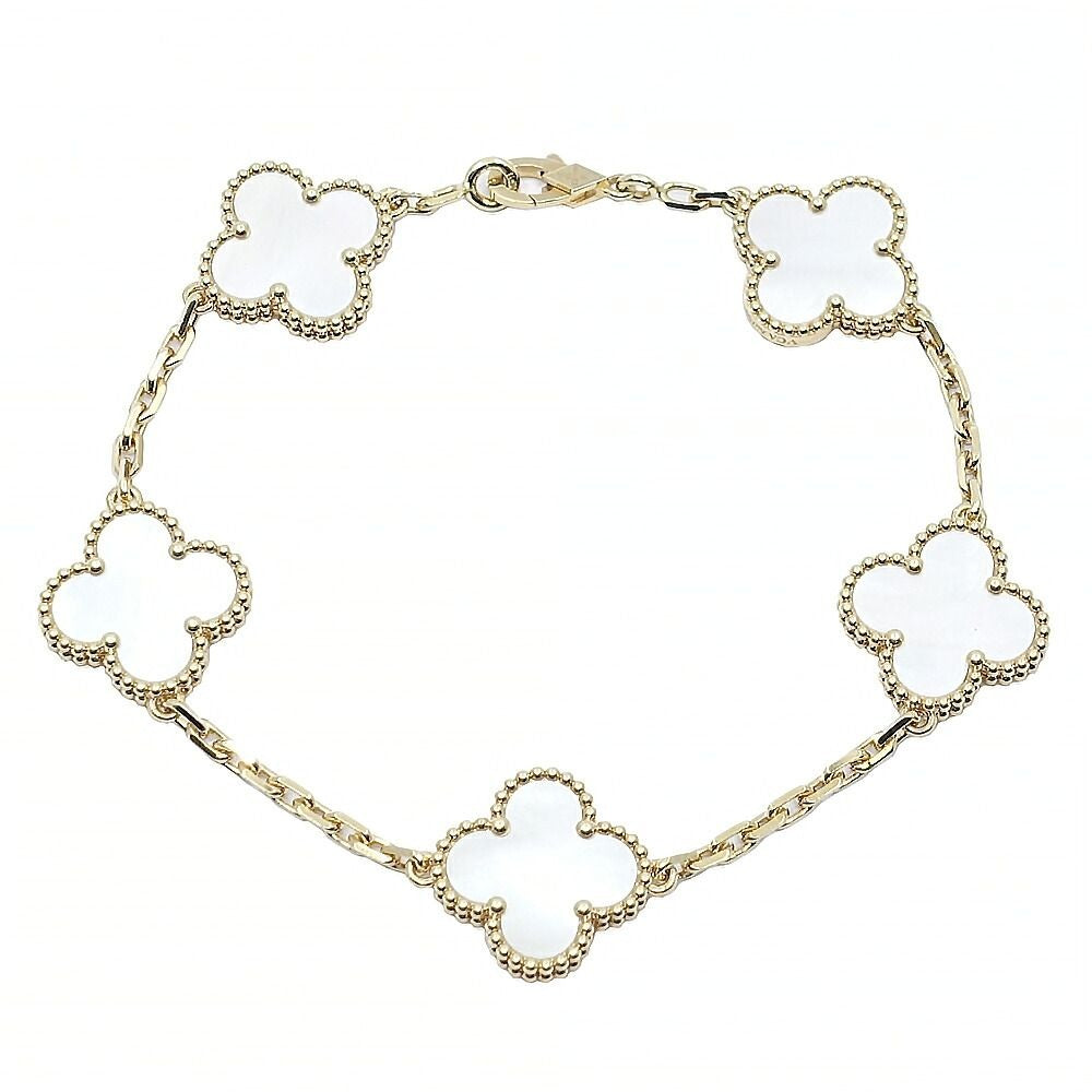 Van Cleef & Arpels Bracelet Vintage Alhambra Mop 5 Motifs