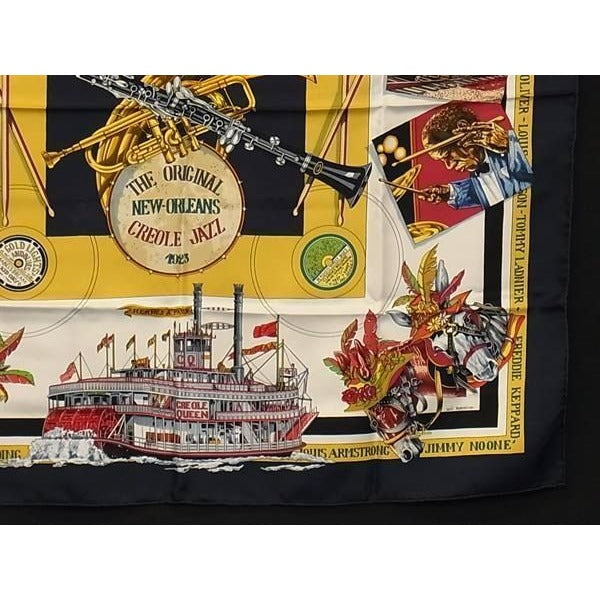 Hermes Scarf Carre 90 Multicolor 100% Silk THE Orleans Neworiginal — view 4