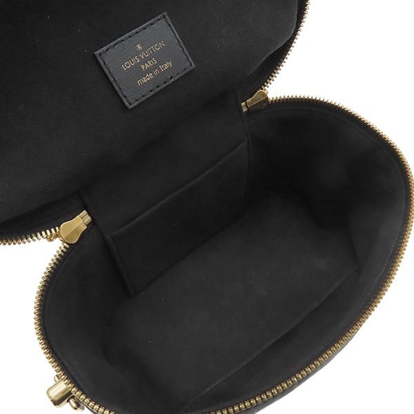 Louis Vuitton 2way Bag Ink Vanity PM Leather Black Gold Hardware Black Shoulder