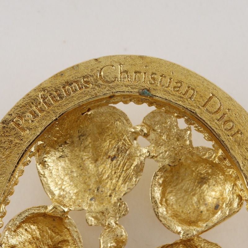 [dior] Christian Dior Perfume Bottle Perfume Motif Gold Plated Ladies 17.0g