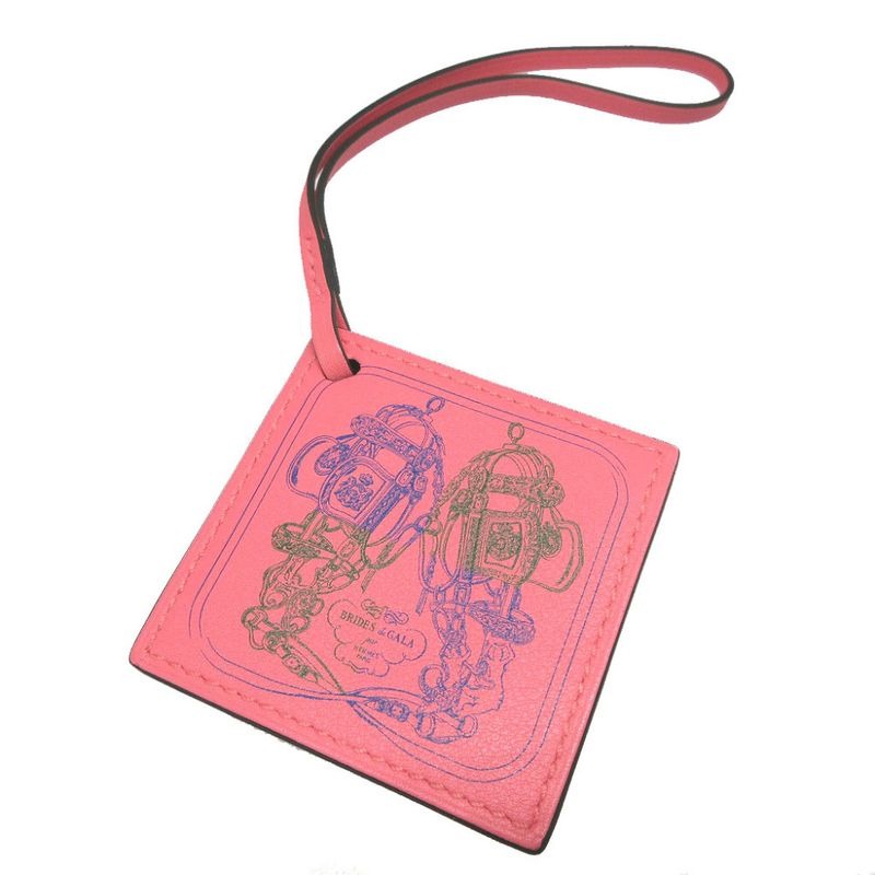 Hermes Careno Brides De GALA Vosuift Rose Ete Bag Charm Key Holder 1867