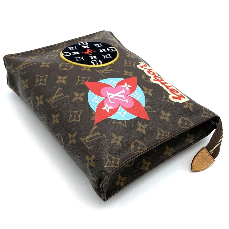 Louis Vuitton M43997 Poche Toilette 26 Monogram Brown Pouch Clutch Second Bag