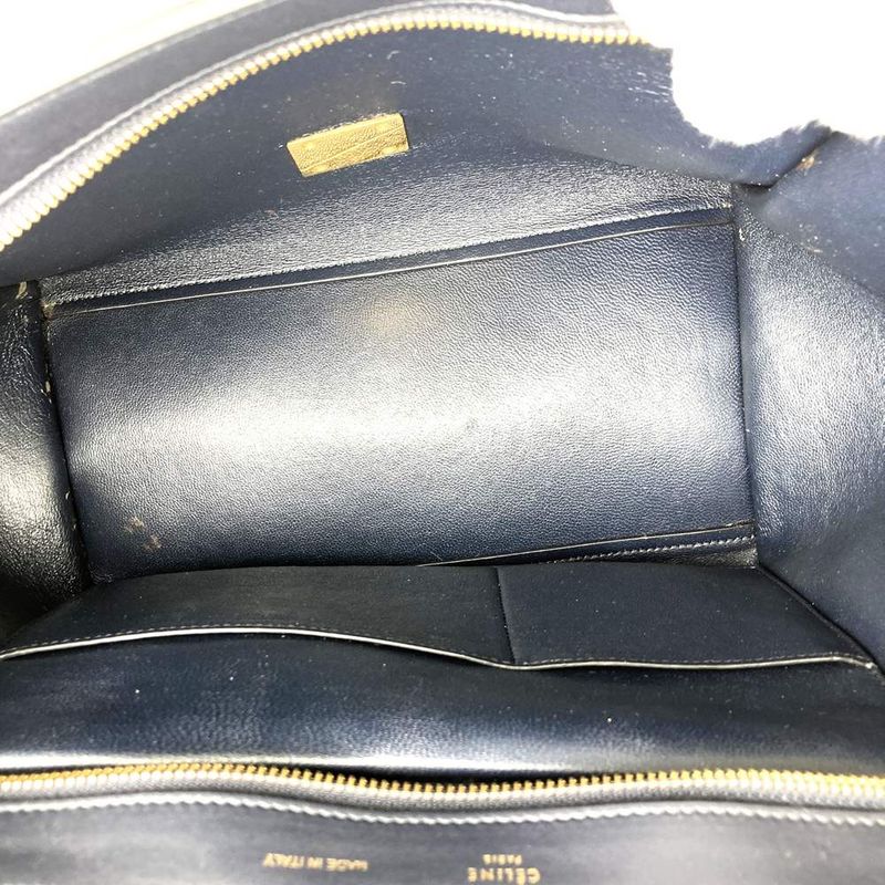 Celine Trapeze 4124 Handbag Crossbody Shoulder Bag Orange/black/white Black/whit