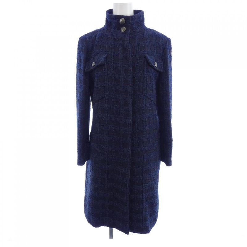 Chanel Size 40 Navy Coat