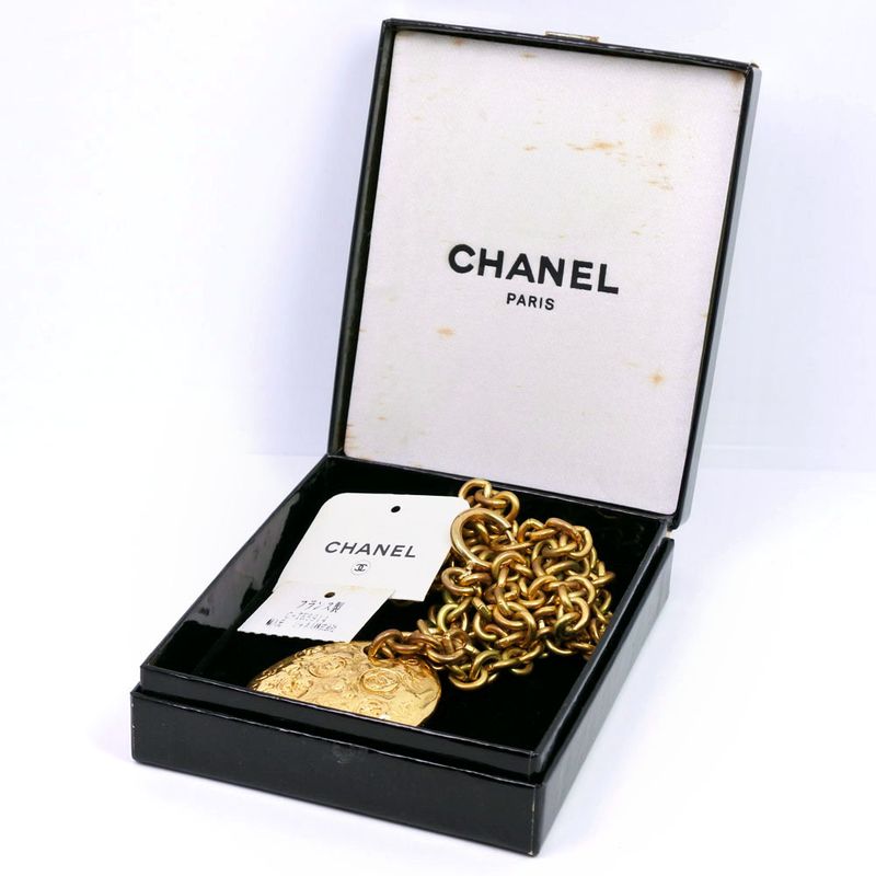 Chanel Coco Mark Gold Plated 93P Ladies 110.4g Necklace
