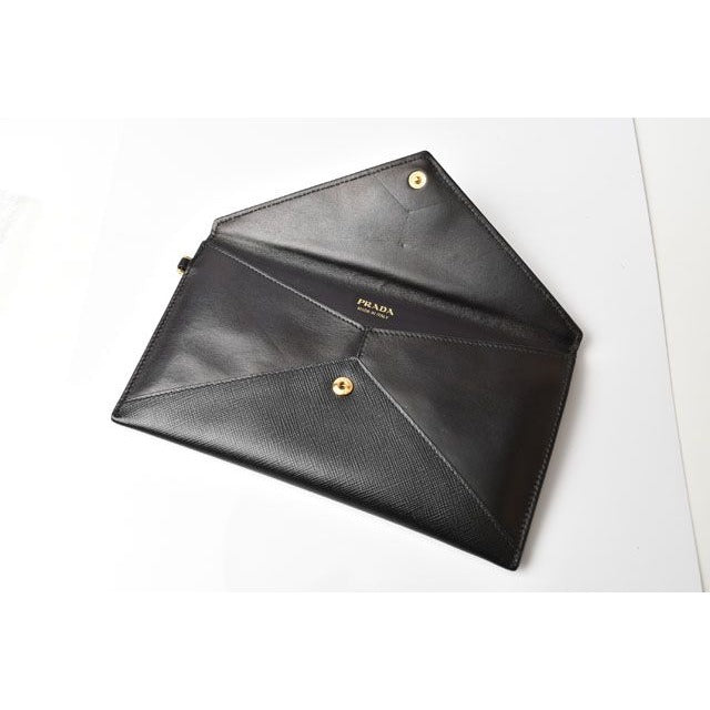 Prada Wallet Chain Long 1 Mf002 Saffiano City Nero Black — view 7