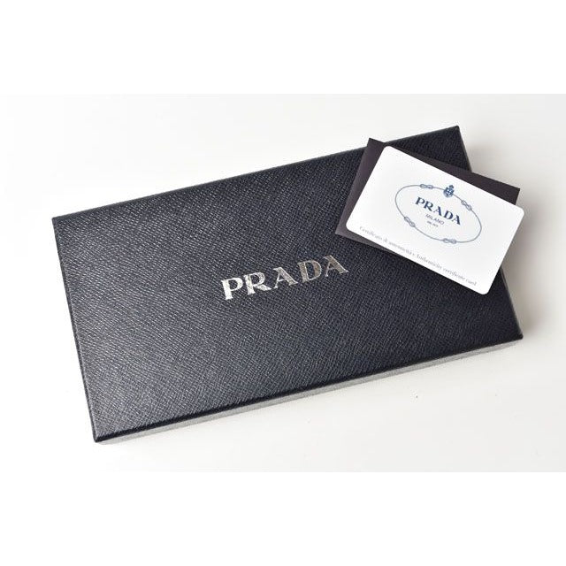 Prada Wallet Chain Long 1 Mf002 Saffiano City Nero Black — view 10