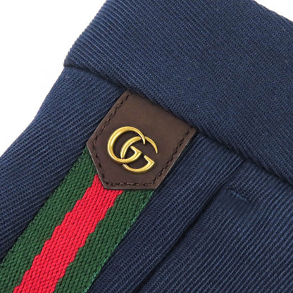 Gucci 100% Cotton Web Stripe with GG Logo Patch No Tuck Single Pants — view 7