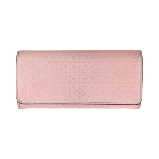 Loewe Anagram Pink Gold Leather Wallet