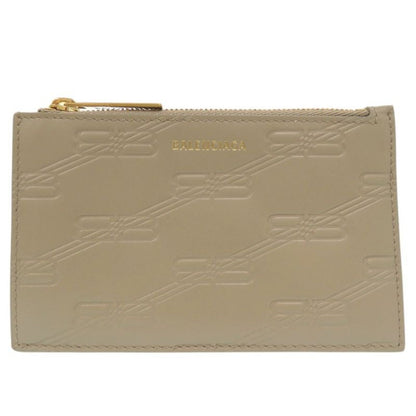 Balenciaga Bbmonogram Fragment Case Card Embossed Coin Leather
