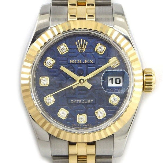 Rolex Watch Datejust Roulett 10 Points Diamond Index Blue Computer Dia Cone