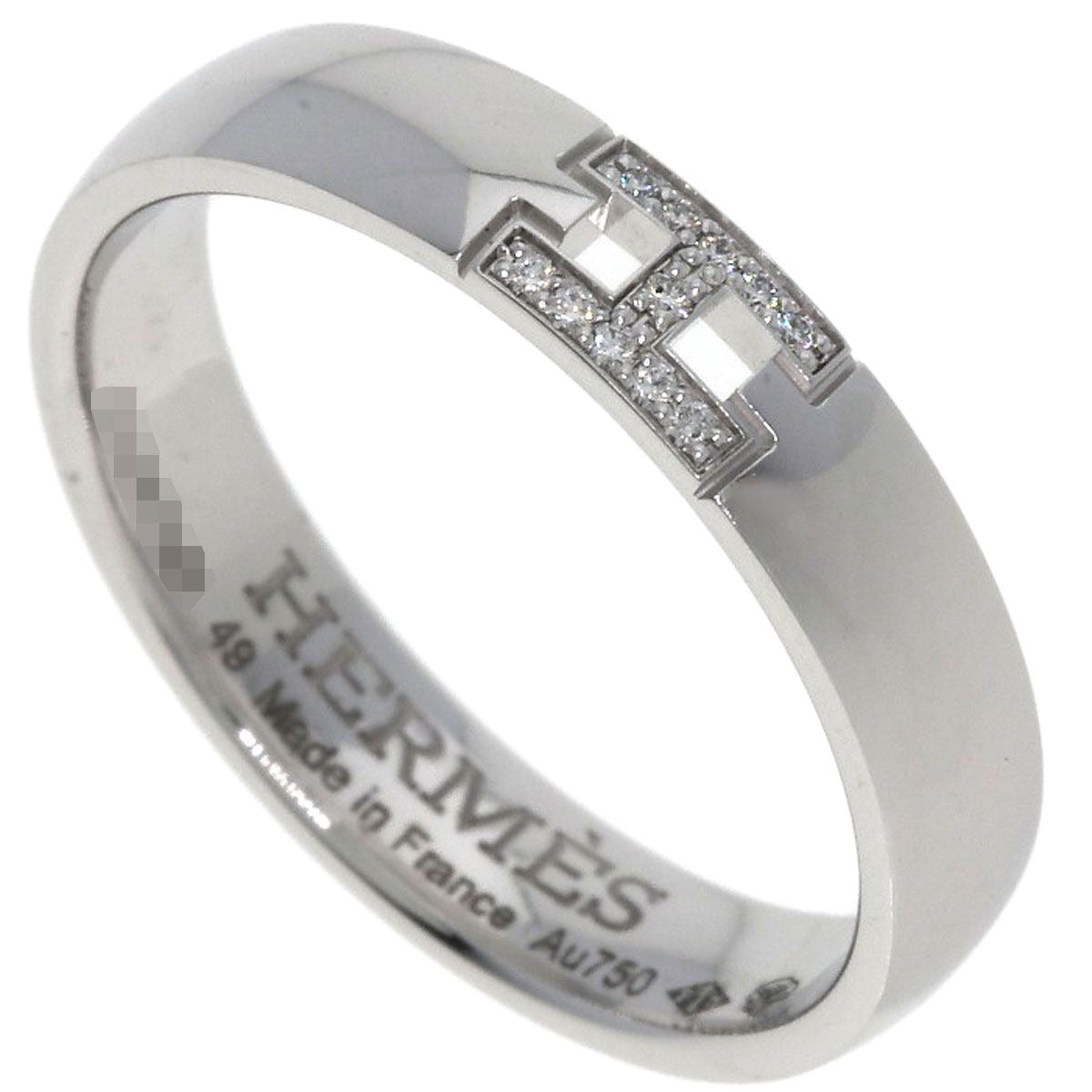 Hermes Hella Cles Diamond 49 Ring 18K White Gold