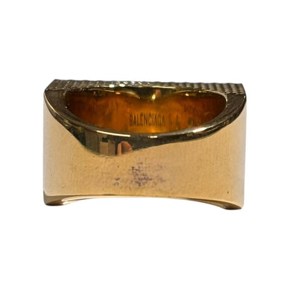 Balenciaga 925 Silver Gold Seal Ring Gold Seal Ring 14 (about Size 14) Gold