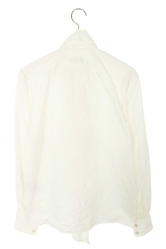 Saint Laurent Paris 23AW 761062 Y1h68 Bishop Sleeve Lavalier Neck Bow Tie Long