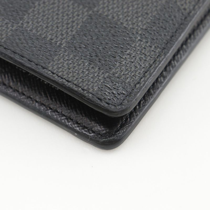 Louis Vuitton Portefeuille Blazer N62665 Damier Graphite Canvas Black Sp4069