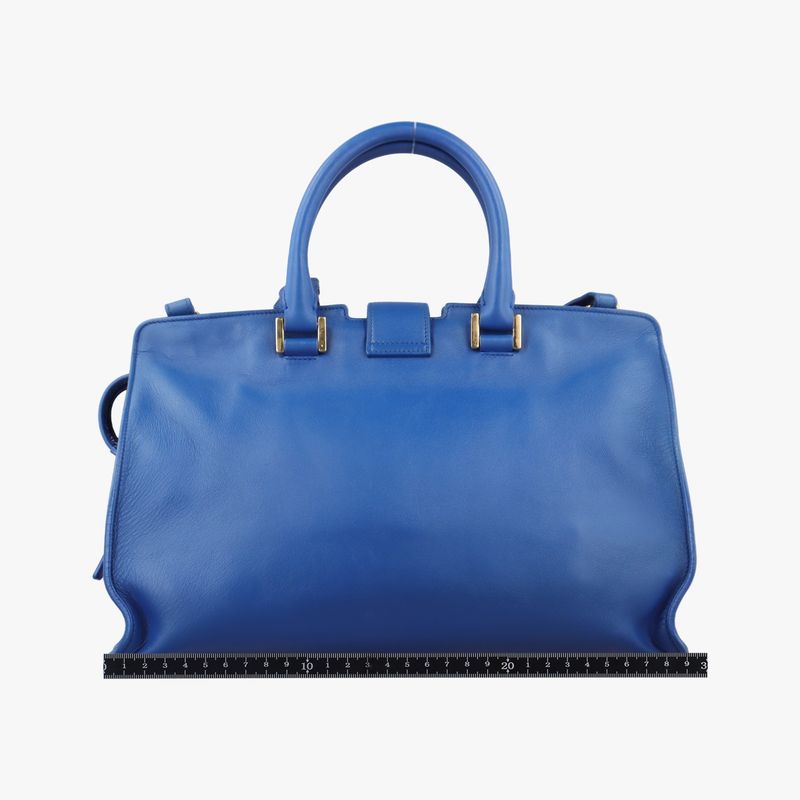 Yves Saint Laurentyves Saint Laurent Baby Cabas Su Blue Leather 394461 Gnr394461