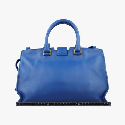 Yves Saint Laurentyves Saint Laurent Baby Cabas Su Blue Leather 394461 Gnr394461