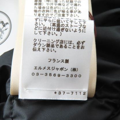 Hermes 23AW 3h0185da Quilted Overshirt Down Jacket With Crude Cell Patch Black