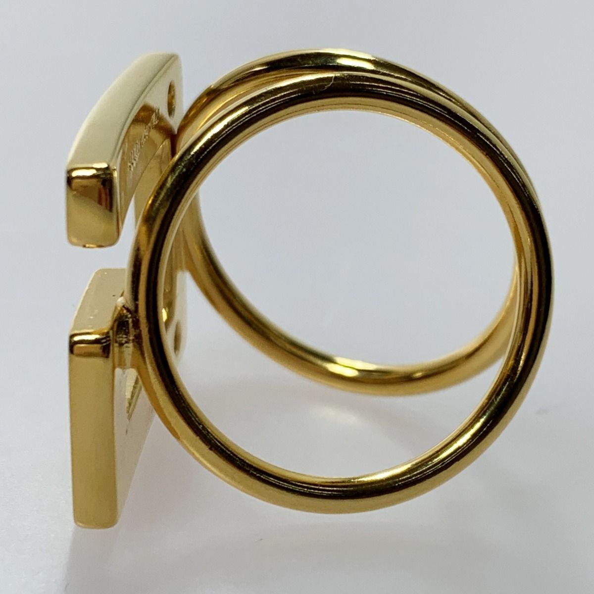 Gucci Plated G Logo G Motif Gold Scarf Ring