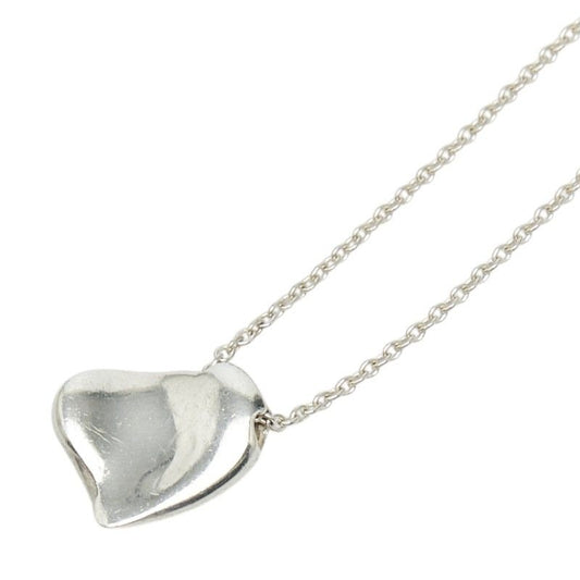Tiffany & Co Elsa Peretti Full Heart Vintage Chain Pendant Necklace Silver