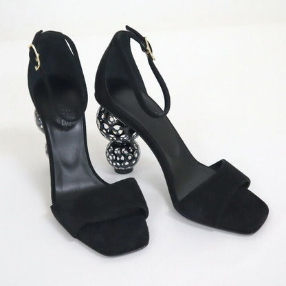Hermes Dolly Sandals 36 Black