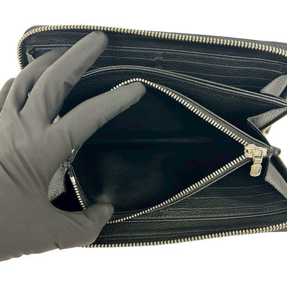 Louis Vuitton Zippy Wallet Lockme Logo Leather Black — view 10