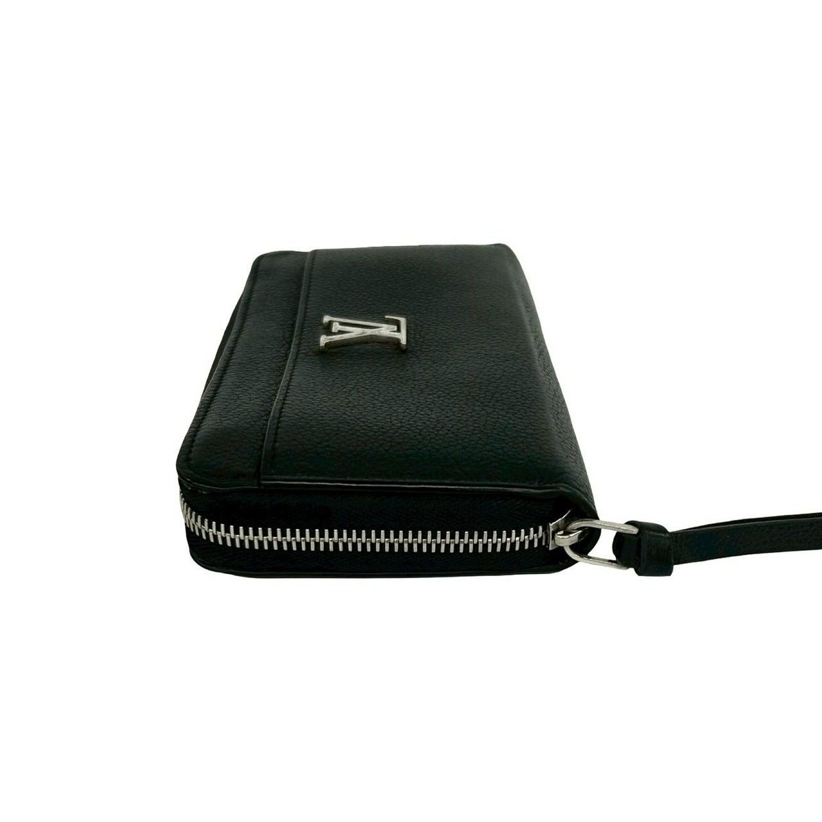 Louis Vuitton Zippy Wallet Lockme Logo Leather Black — view 4