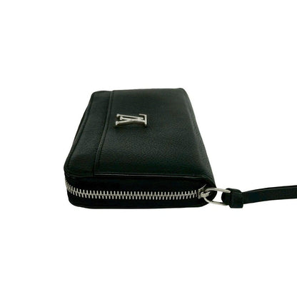 Louis Vuitton Zippy Wallet Lockme Logo Leather Black — view 4