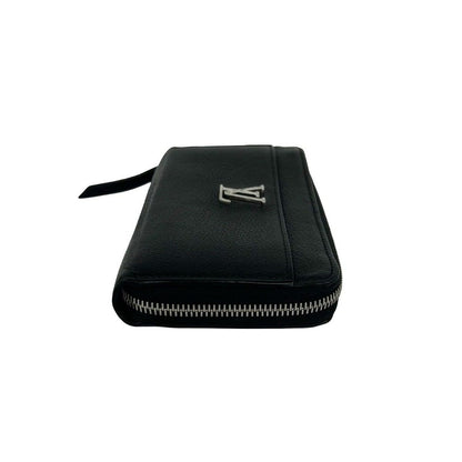 Louis Vuitton Zippy Wallet Lockme Logo Leather Black — view 5