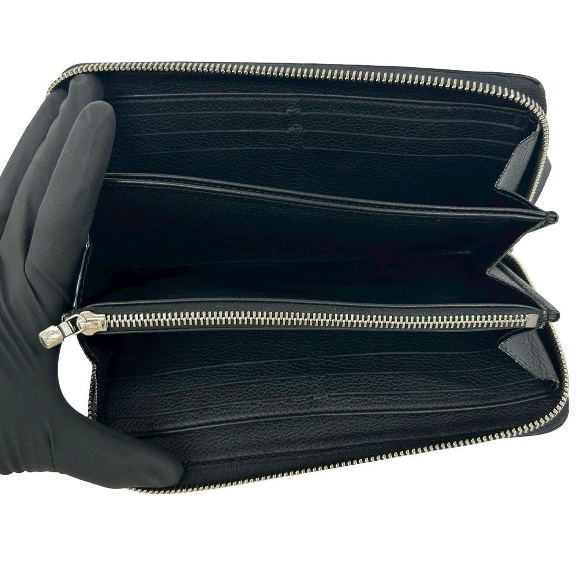 Louis Vuitton Zippy Wallet Lockme Logo Leather Black — view 7