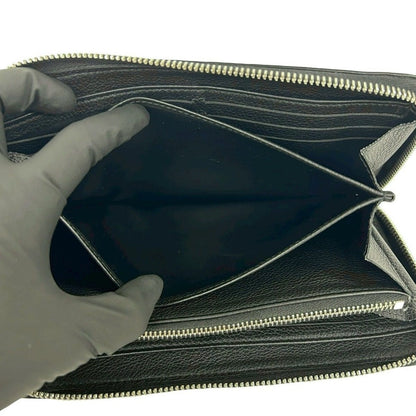 Louis Vuitton Zippy Wallet Lockme Logo Leather Black — view 8