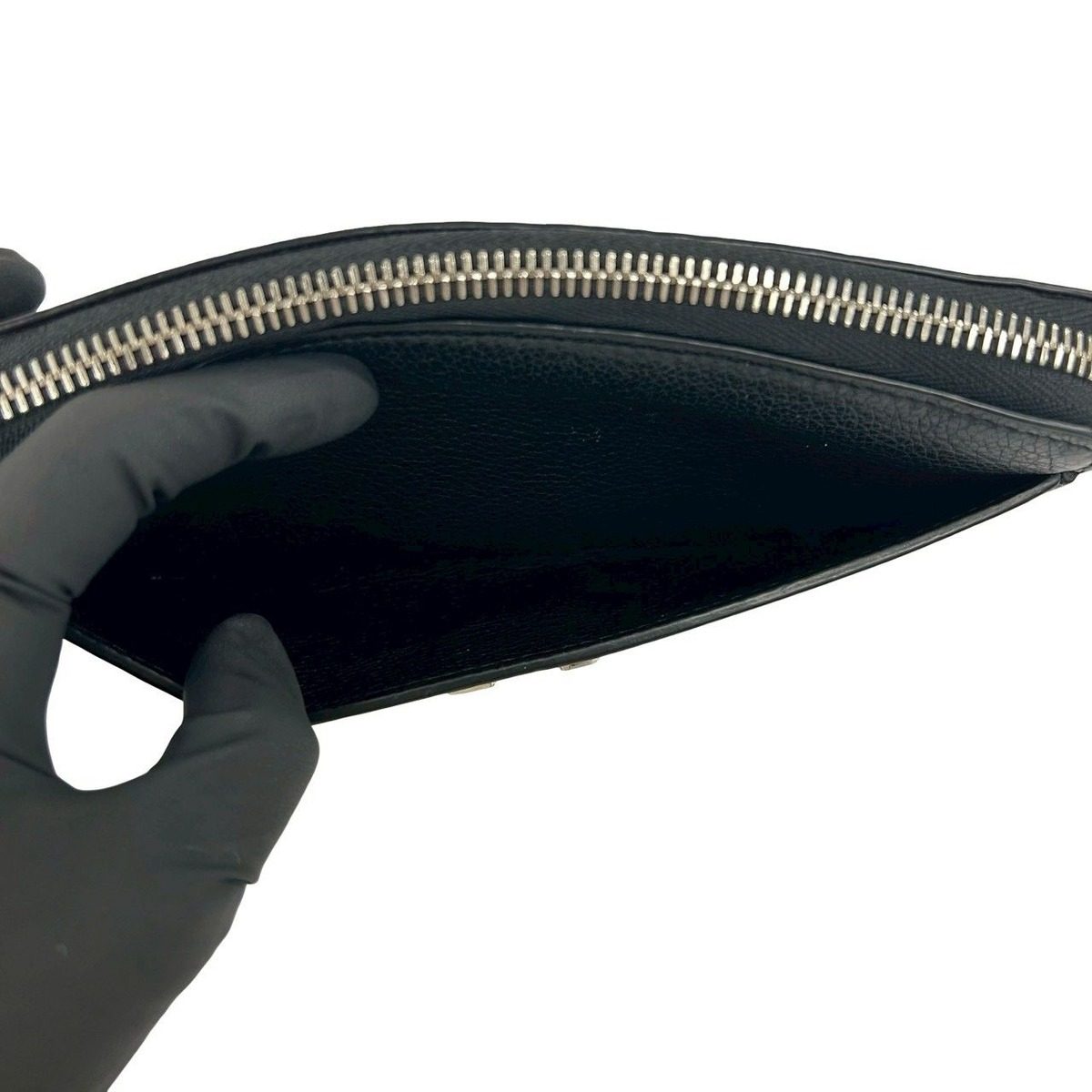 Louis Vuitton Zippy Wallet Lockme Logo Leather Black — view 9