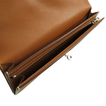 Hermes Kelly Pocket Long Gold Silver Madam Clutch — view 4