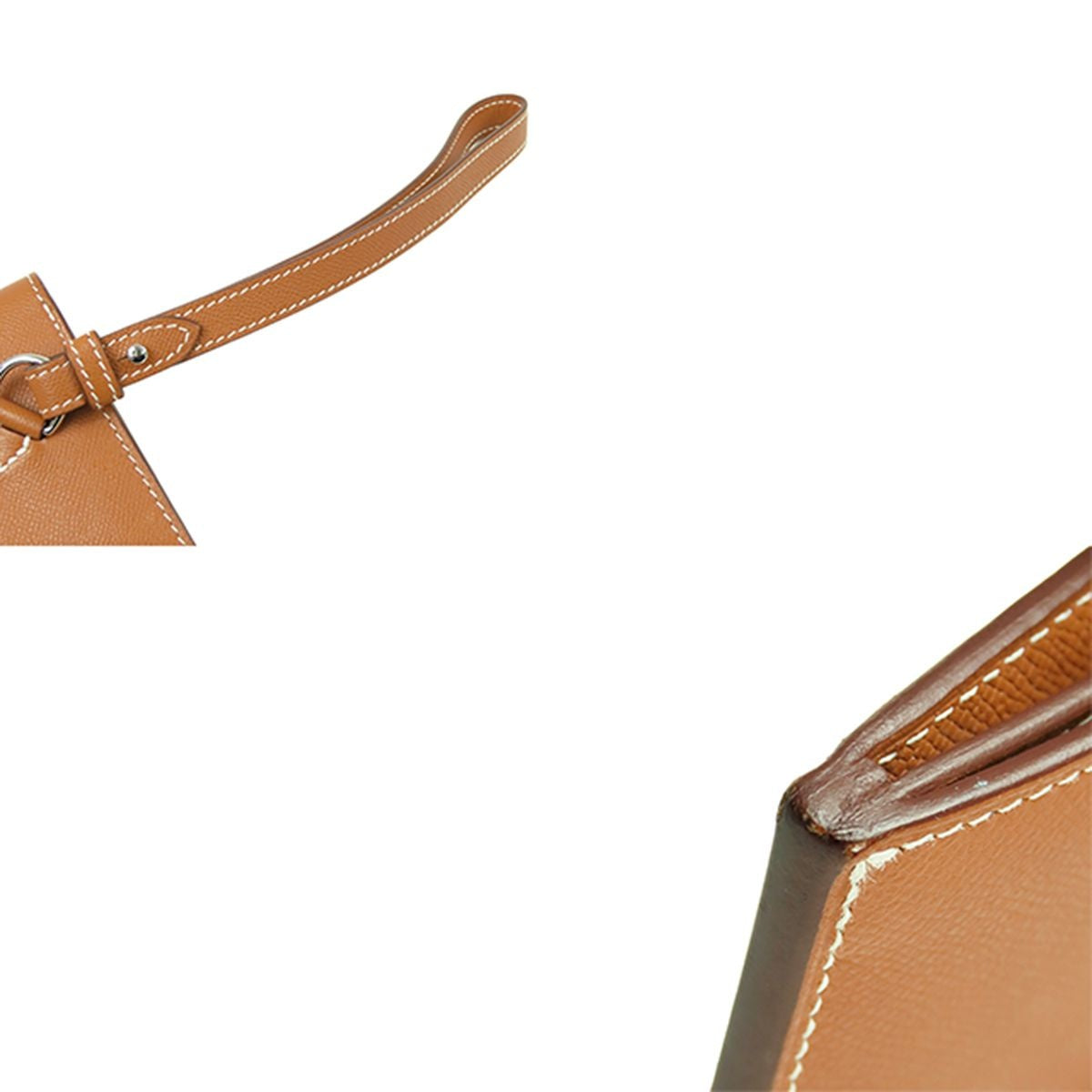 Hermes Kelly Pocket Long Gold Silver Madam Clutch — view 7