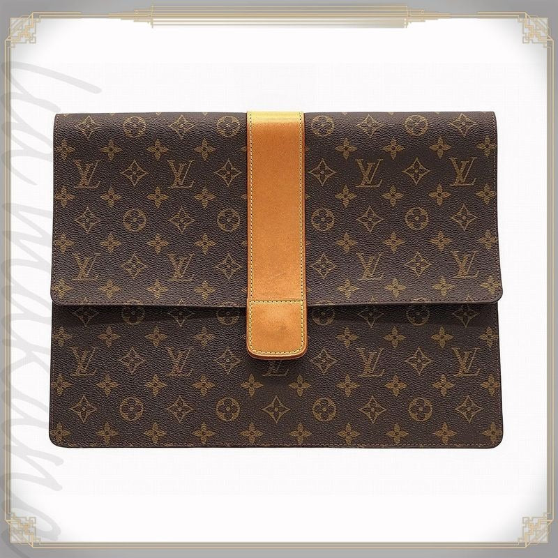 Louis Vuitton Poche Diplomat Homme Monogram Canvas Bag Clutch Document Case