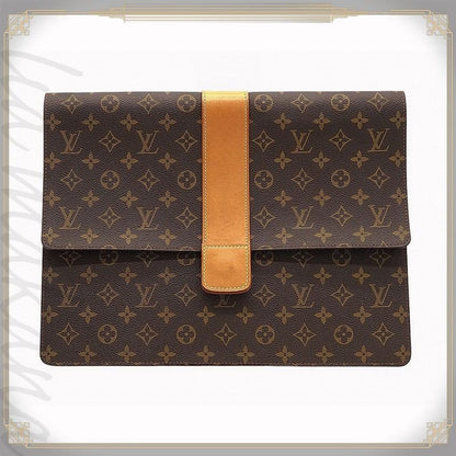Louis Vuitton Poche Diplomat Homme Monogram Canvas Bag Clutch Document Case