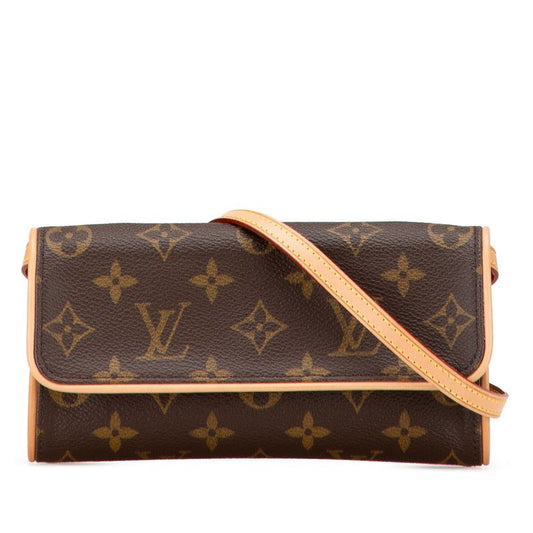 Louis Vuitton Monogram Pochette Twin PM Crossbody Mini Shoulder Bag M51854