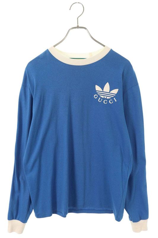 Gucci 700506 Xjeko Logo Print Sideline Long Sleeve Cut And Sewn Men's XS