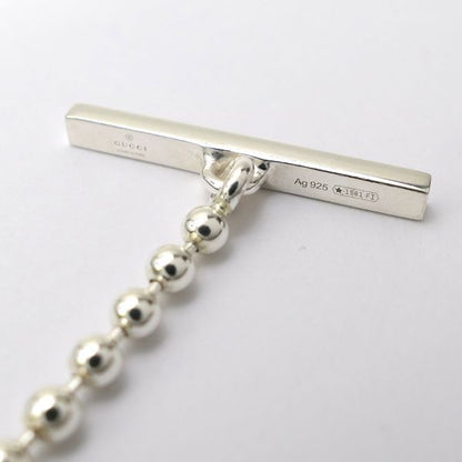Gucci Interlocking G Necklace Silver Ag925 Ball Chain With Box Double G Gucci