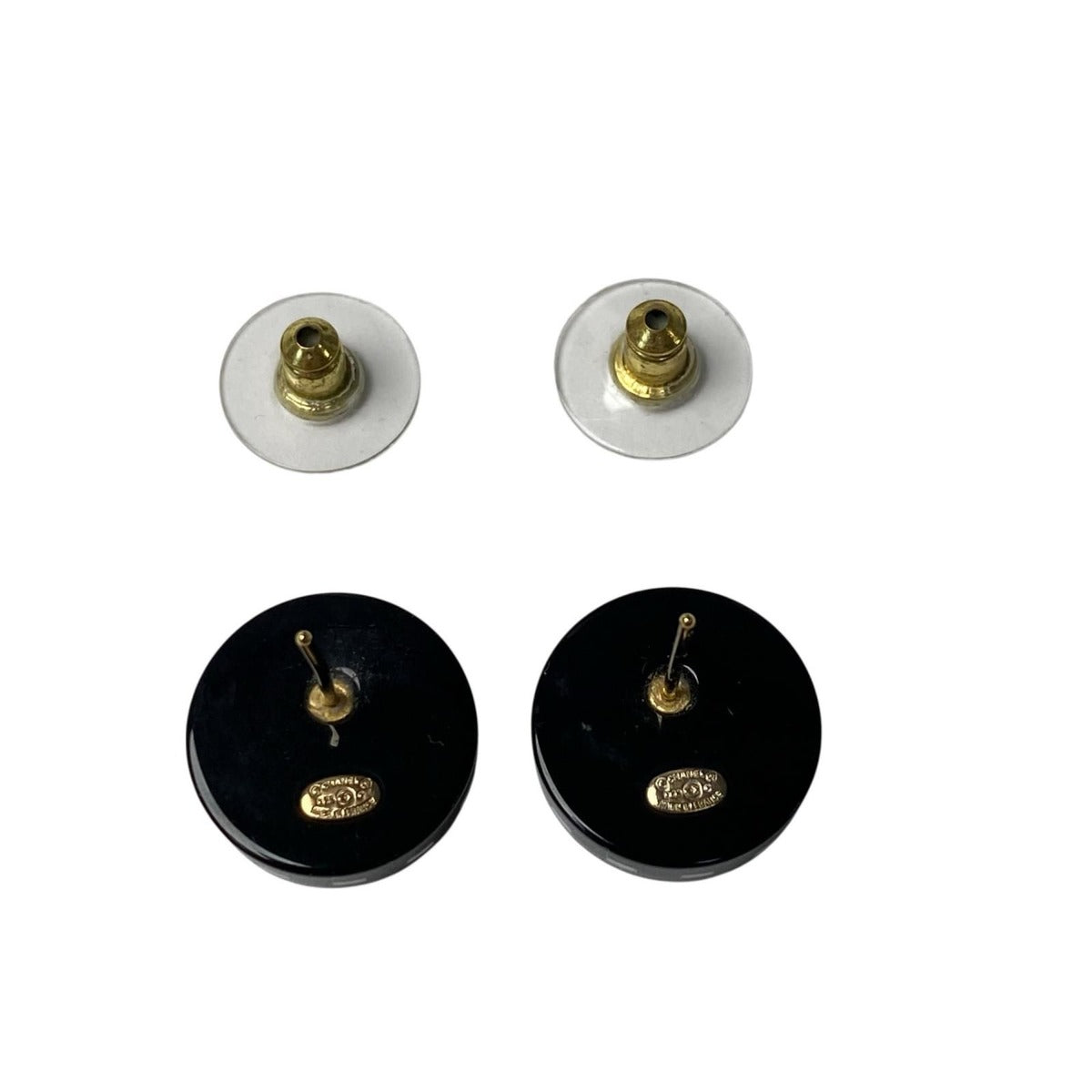 Chanel Earrings CC Logo Circle C Stone — view 4