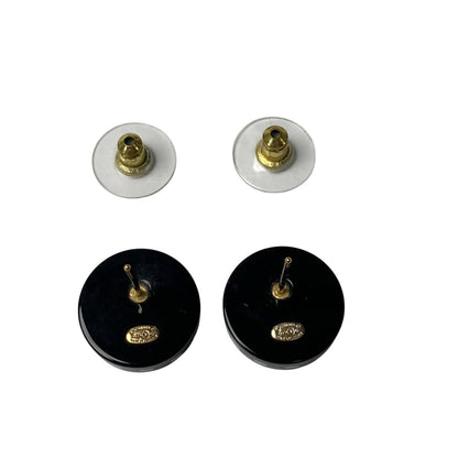 Chanel Earrings CC Logo Circle C Stone — view 4