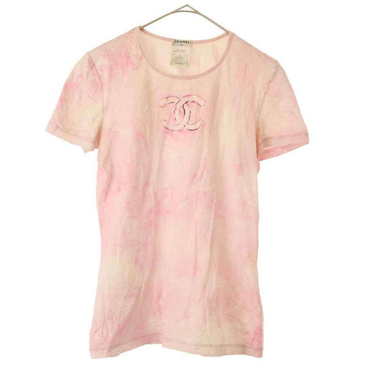 Chanel 2009ss Coco Mark Tie Dye Print Stretch T-Shirt P34611k02001 Pink 38